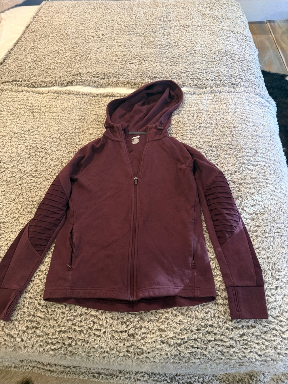 Avia Maroon Hooded Zip-Up Jacket